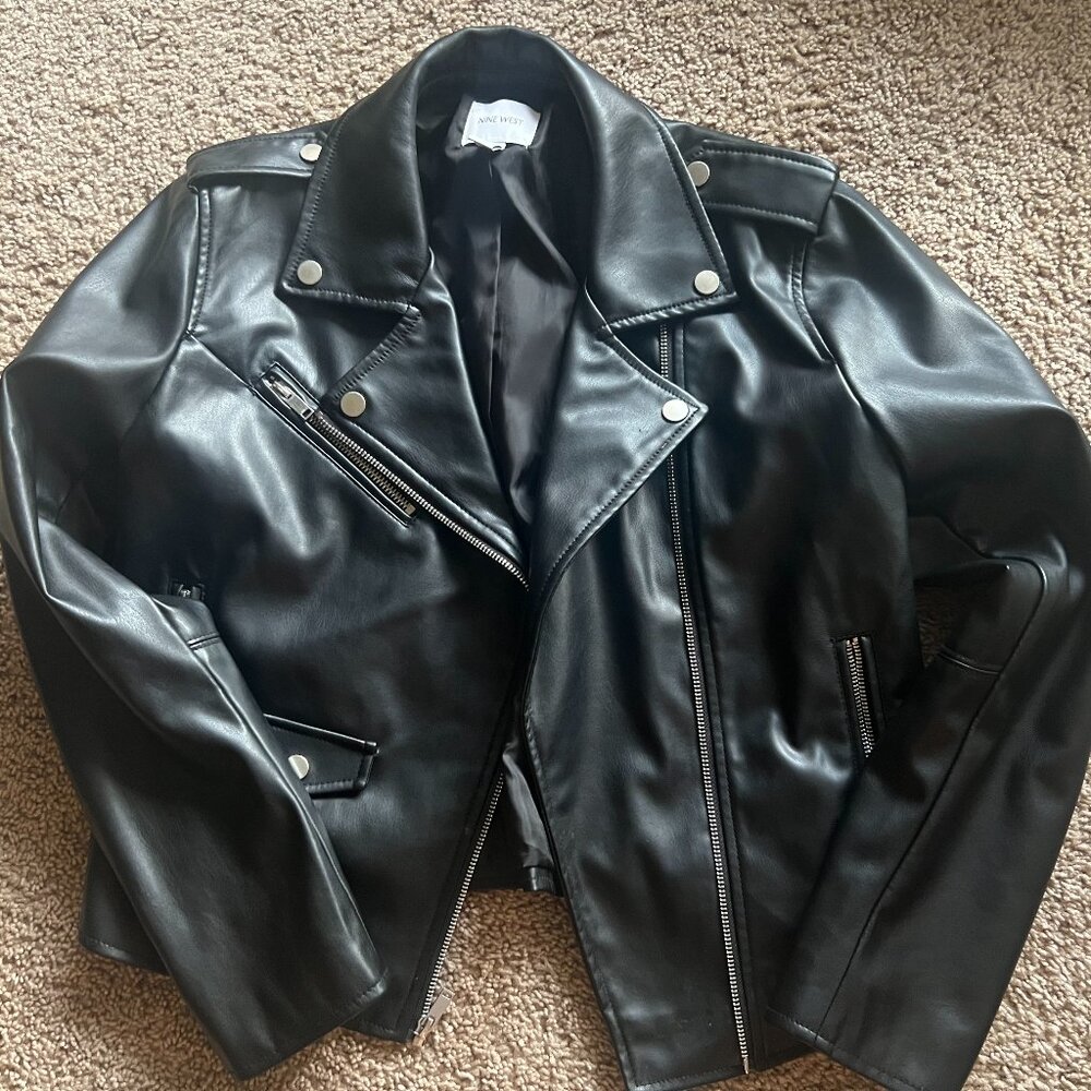 Women's Nine West Faux-Leather Moto Jacket